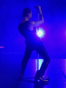Dave Gahan with Mic Stand Depeche Mode Global Spirit Tour Rogers Place Edmonton Oct 27 2017