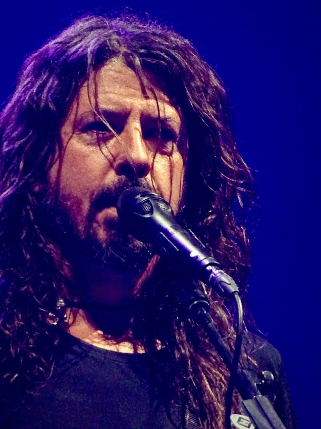 Dave Grohl Foo Fighters Concrete and Gold Tour Blue Close Up 2 Rogers Place Edmonton Oct 22 2018